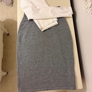 Aerie Gray Pencil Skirt